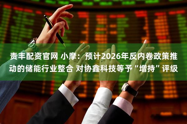 责丰配资官网 小摩：预计2026年反内卷政策推动的储能行业整合 对协鑫科技等予“增持”评级